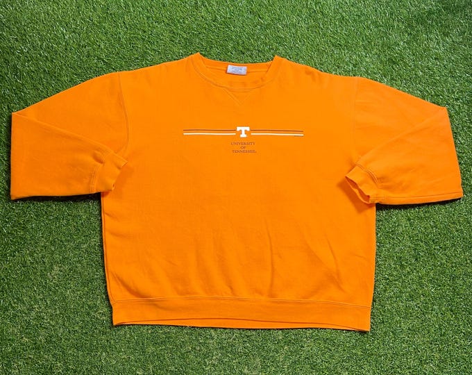Vintage Tennessee Volunteers Crewneck Sweatshirt Size Large L NCAA College Football SEC 1990s 90s Pull Over Oversized