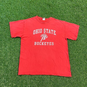 Vintage Ohio State University T Shirt Tee Gildan Size Large L Buckeyes Cleveland OSU NCAA College Football 1990s 90s