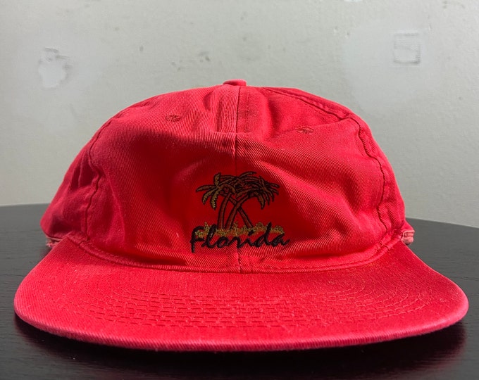 Vintage Florida Snapback Hat OSFA Sunshine State Tropical Florida Beach Orlando Miami Jacksonville Tampa Bay Tallahassee 1990s 90s