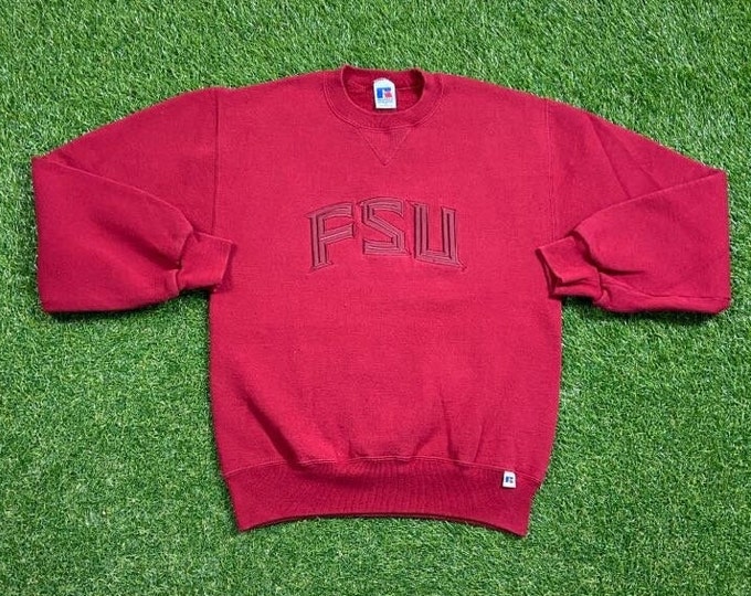 Vintage Florida State University Seminoles Crewneck Sweatshirt Size Small S NCAA College Football FSU 1990s 90s Pull Over Oversized