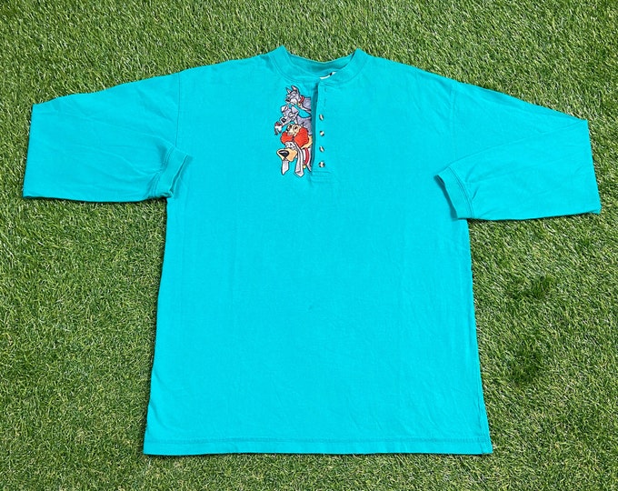 Vintage Lady and the Tramp Long Sleeve Shirt The Disney Store Size Large L Walt Disney World Magic Kingdom Mickey Mouse Disneyland 1990s