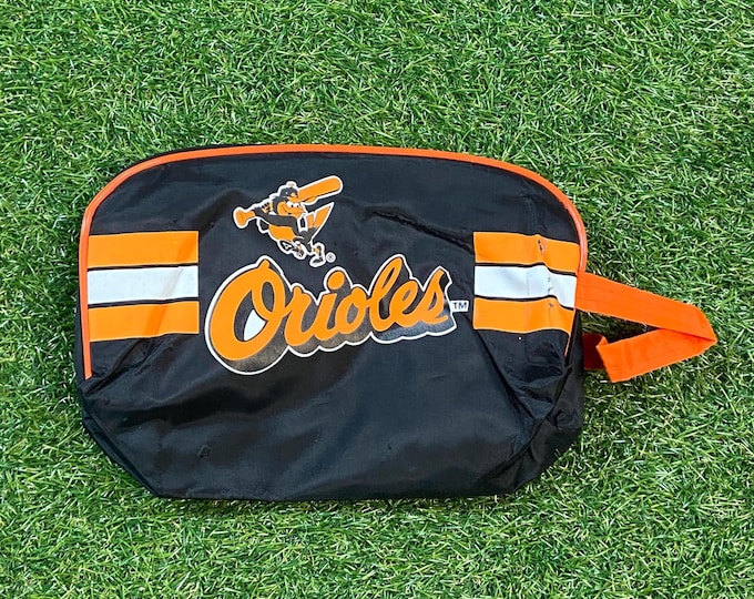 Vintage Baltimore Orioles Travel Toiletry Bag Mens MLB Baseball Classic Maryland Camden Yards Cal Ripken Jr Accessory 1990s 90s