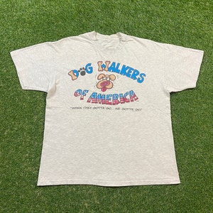 Vintage Dog Walkers of America T Shirt T-Shirt Gr. L Welpe Hunderasse Dog's Best Friend 1990er 90er