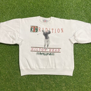 Vintage Tradition Hilton Head Crewneck Sweatshirt Size L Golf Masters Tournament US Open Masters Collection Tiger Woods Pull Over Oversized