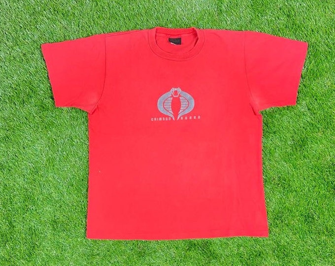 Vintage Crimson Guard G.I. Joe T Shirt Tee Changes Made USA Size Large Cartoon US Military Army Navy Air Force Marines L