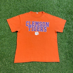 Vintage Clemson University Tigers T Shirt Tee Delta Size Large L NCAA College Football South Carolina Classic 90s 1990s