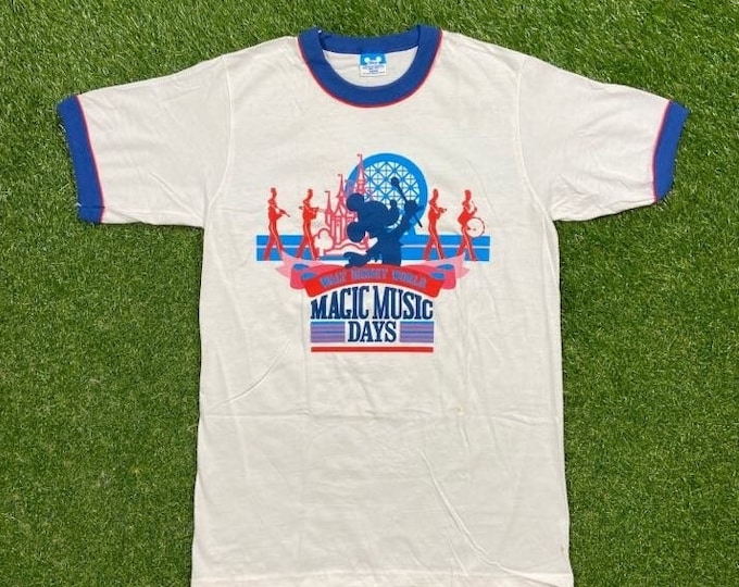 Vintage Walt Disney World Magic Music Days T Shirt Tee Disney Character Fashions USA Medium M WDW Disneyland Magic Kingdom Mickey NEW 1980s