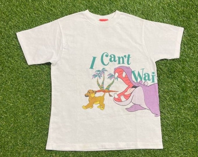 Vintage Disney The Lion King Simba T Shirt Tee Made USA Size Youth Large Walt Disney World Mickey Mouse Magic Hakuna Matata 1990s 90s Kids