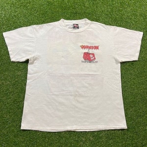 【90s・USA製】ビッグジョンソン ONEITA ビンテージ Tシャツ L 白 Vintage Big Johnson T Shirt Tee Oneita Made USA Size Xtra Large XL