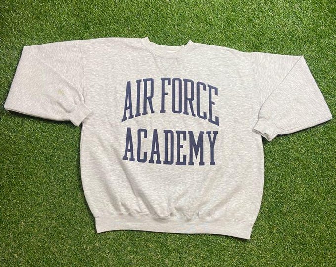 Vintage Air Force Academy Crewneck Sweatshirt Size Xtra Large XL United States Air Force AFA USA Military Pull Over Oversized 1990s 90s