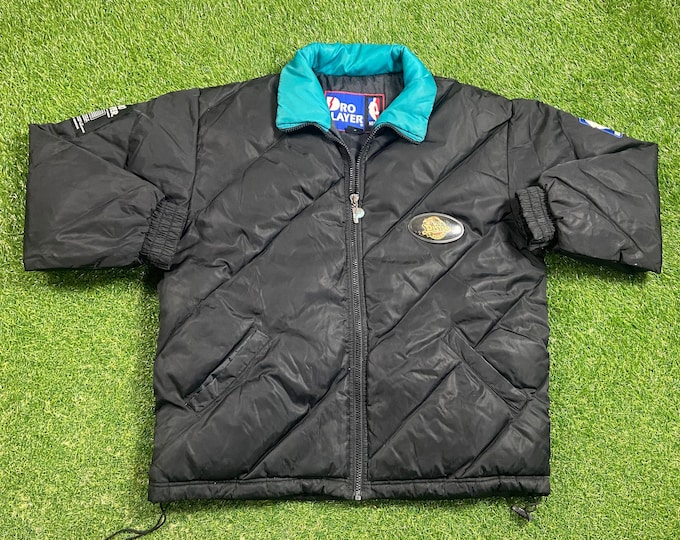 Vintage Detroit Pistons Jacket Bomber Size Large L NBA Basketball Michigan Bad Boys Classic 1990s 90s Down Feathers Patched Repaired As is