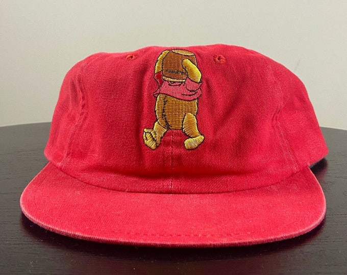 Vintage Winnie the Pooh Snapback Hat OSFA Mickey Inc Walt Disney World Disneyland Magic Kingdom Mickey Mouse Flip Up Brim