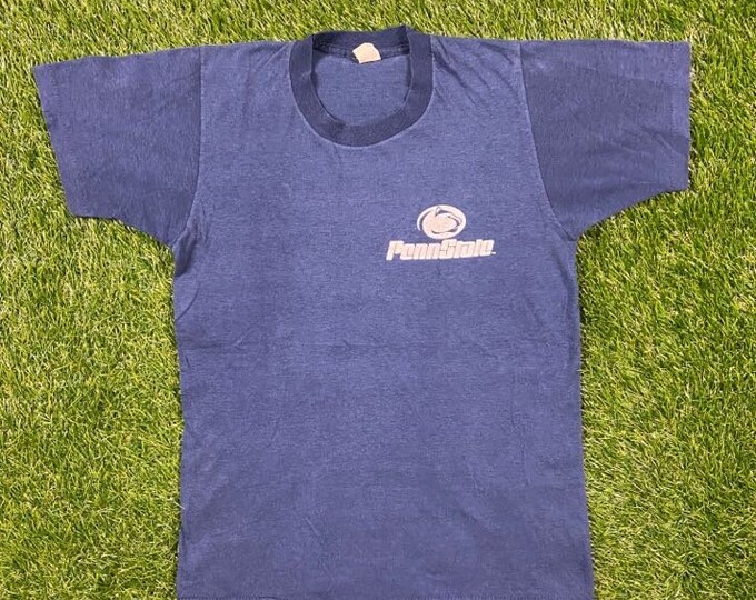 Vintage Penn State Nittany Lions T Shirt Tee Screen Stars Size Small Made USA NCAA College Football Pennsylvania 1980s 80s