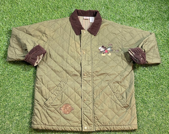 Vintage Mickey Mouse Jacket Size Medium M Disney Pixar Film Walt Disney World WDW Disneyland Magic Kingdom 1990s 90s