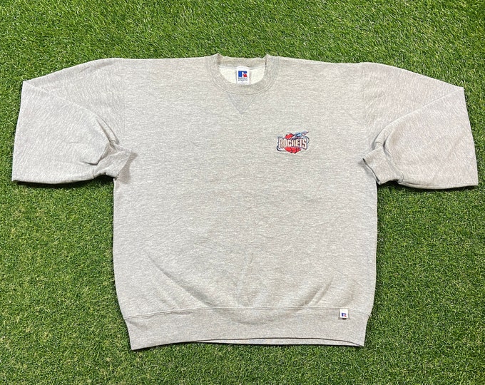 Vintage Houston Rockets Crewneck Sweatshirt Russell Athletic Made USA Size Large L NBA Basketball Texas 90s 1990s The Dream Pull Over
