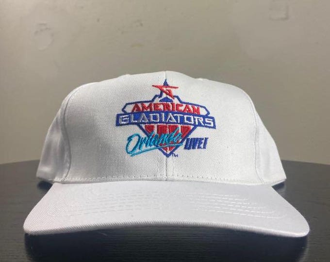 Vintage American Gladiators Orlando Snapback Hat  OSFA Competition  Game Show Television Show Florida 1990s 90s