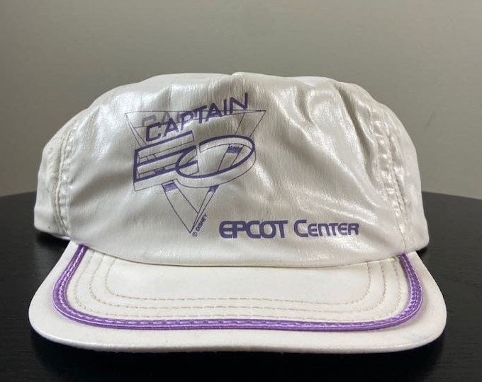 Vintage Epcot Center Snapback Hat Cap Made USA Magic Kingdom Walt Disney World Disneyland Mickey Mouse Trucker Captain EO Michael Jackson
