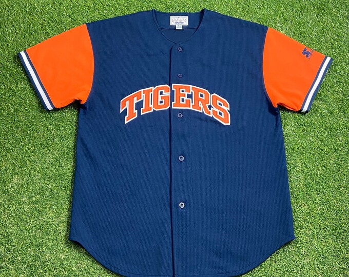 Vintage Detroit Tigers Jersey Starter Size Large L MLB Baseball Michigan 1990s 90s