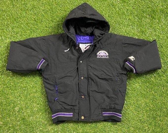 Vintage Colorado Rockies Jacket Starter Size Youth Medium M MLB Baseball Denver Rocky Mountains 1990s 90s Zipper Broken! As Is