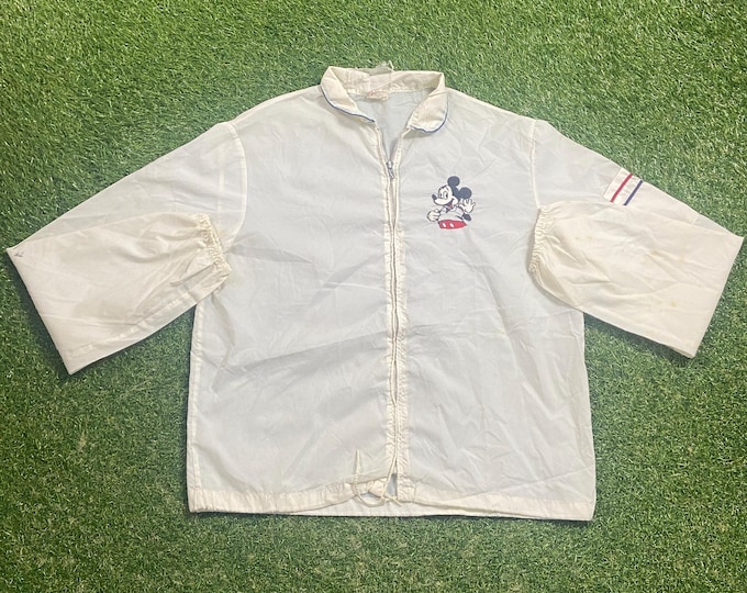 Vintage Mickey Mouse Windbreaker Jacket Size Medium M Walt Disney World Magic Kingdom Disneyland WDW 1990s 90s All Over