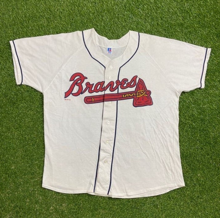 Majestic, Tops, Atlanta Braves Hank Aaron Jersey Tshirt