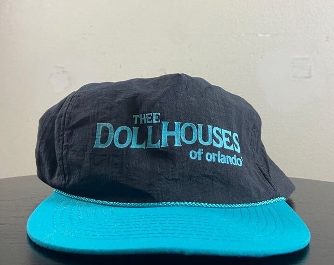 Vintage The Doll Houses Snapback Hat Mohr's OSFA World Class Men's Club Gentlemen Club Food & Bar Strip Club Orlando Florida 1990s 90s
