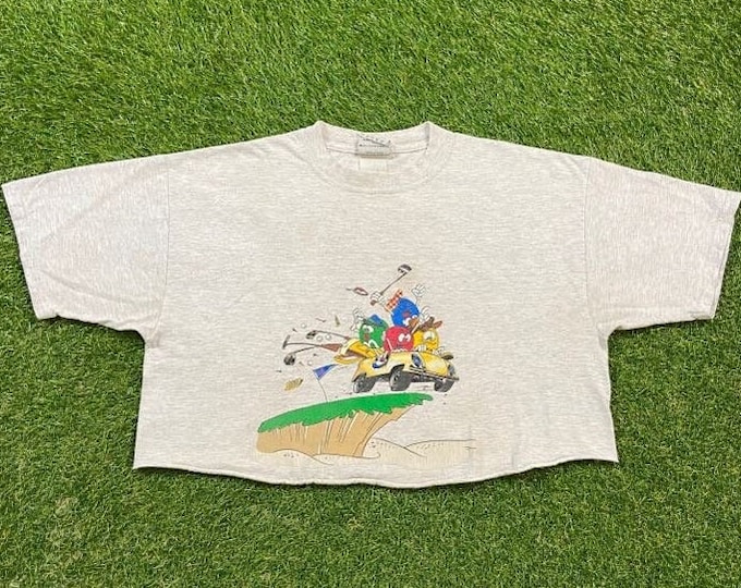 Vintage M&M's Crop Top Shirt Tee Size Medium M Original Candy Classic Chocolate Candies 1990s 90s
