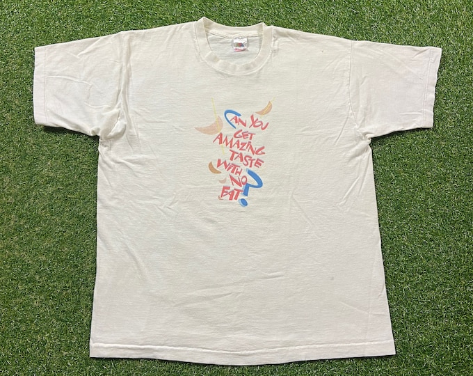 Vintage Pringles T Shirt Tee Fruit of the Loom Made USA Size Xtra Large XL Classic Potato Chips Snacks 1980s 80s