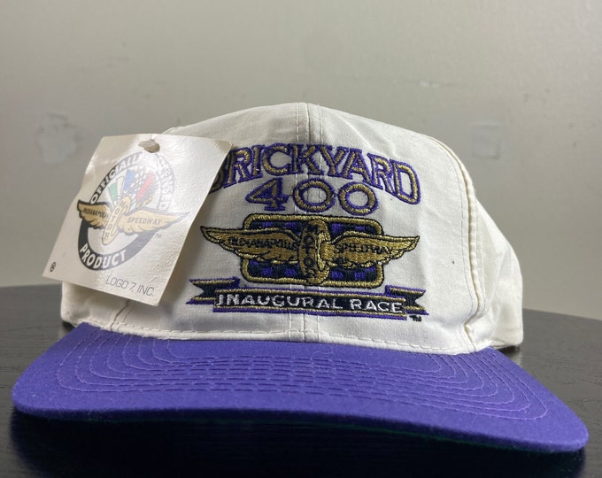 Vintage Brickyard 400 Inaugural Race Snapback Hat Competitor OSFA Indianapolis Motor Speedway Racing Classic Rare NASCAR Daytona 500 1990s