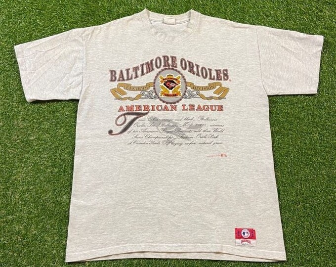 Vintage Baltimore Orioles T Shirt Tee Nutmeg Mils Made USA Size Xtra Large XL MLB Baseball 1990s Classic Maryland Camden Yards