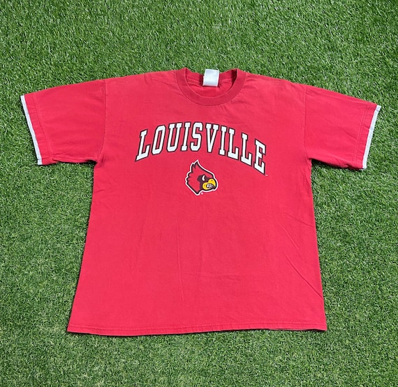 Vintage Louisville Cardinals T-Shirt Mens XL Embroidered Logo USA