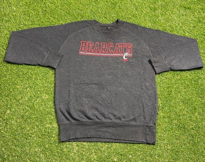 Vintage University of Cincinnati Bearcats Crewneck Sweatshirt Champion Size Medium M Ohio NCAA Football Basketball Pull Over Oversized 1990s