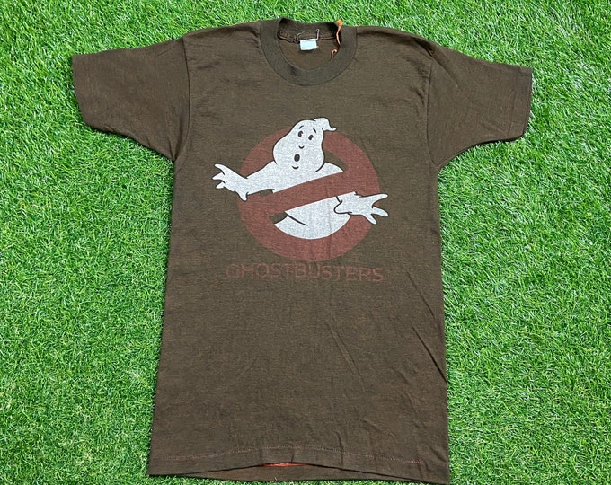 Vintage Ghostbusters T Shirt Tee Size Small 1984 Film Supernatural Comedy Bill Murray Columbia Pictures Movie Promo 80s Original Rare