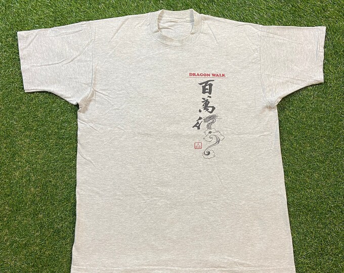 Vintage Dragon Walk T Shirt Tee Size Xtra Large XL China Hong Kong 1990s 90s