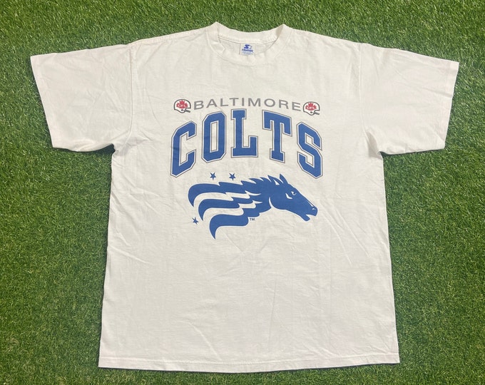 Vintage Baltimore Colts T Shirt Tee Starter Made USA Size Xtra Large XL NFL Football Indianapolis Maryland 1990s 90s