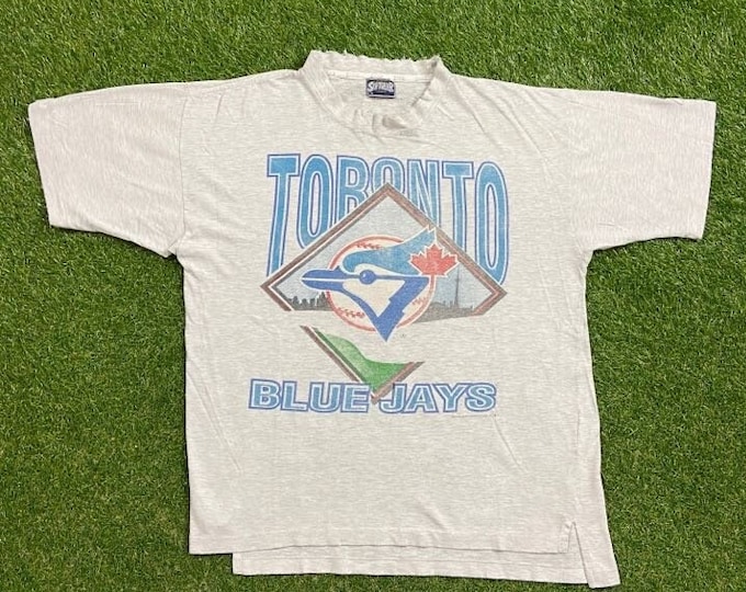 Vintage Toronto Blue Jays T Shirt Tee Size Large L MLB Baseball Canada 1990s 90s Six Drake