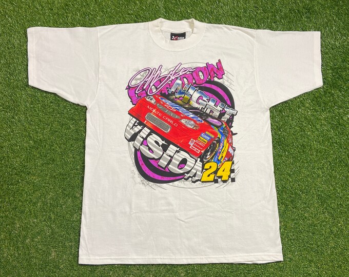 Vintage Jeff Gordon 24 T Shirt Tee Chase Authentics Size Large L NASCAR Racing Daytona 500 Dale Earnhardt 1990s 90s
