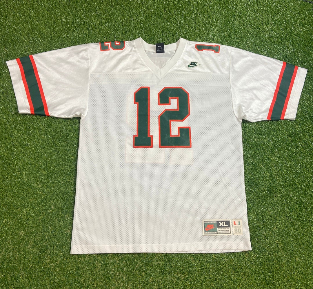 Vintage University of Miami Hurricanes Jersey Jim Kelly Size Xtra