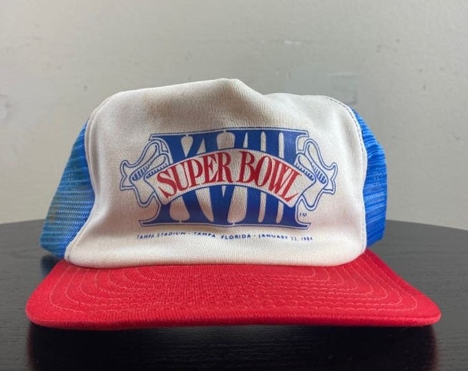 Vintage Super Bowl XVIII Snapback Hat Made USA Los Angeles Raiders NFL Football League 1980s 80s