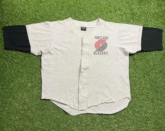 Vintage Portland Trail Blazers T Shirt Tee Made USA Size Xtra Large XL NBA Basketball Damian Lilliard Clyde Drexler Oregon 1990s 90s