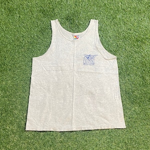 Vintage Newport Blue Tank Top Camicia Taglia Media M Classic Rare 1990s 90s Pesca Fish Bass Pro Shop