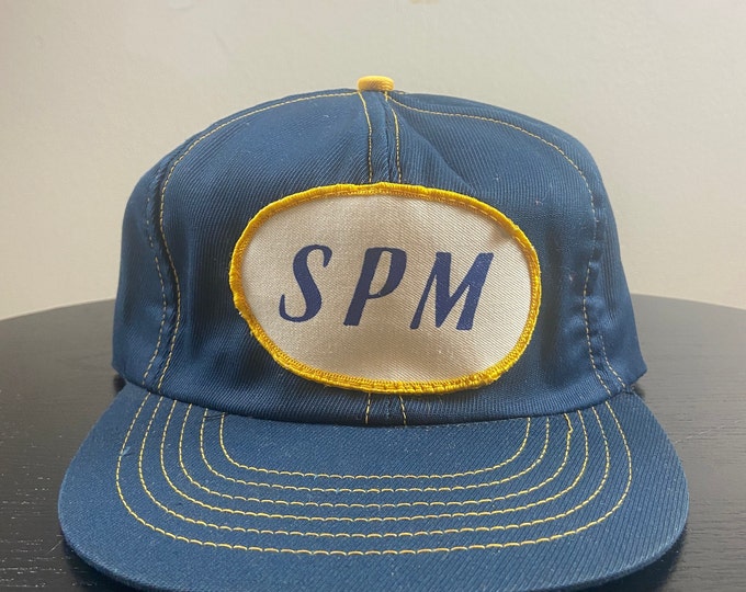 Vintage SPM Snapback Hat Teagle Made USA Size Small / Medium Construction Tractor Agricultural Machinery Gardening Manufacturer 80s