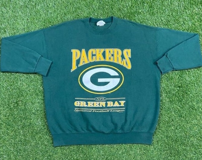 Vintage Green Bay Packers Crewneck Sweatshirt Lee Sport Made USA Size XXL 2XL NFL Football Wisconsin Cheese Heads Brett Favre Pull Over 90s
