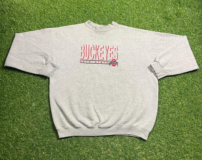 Vintage Ohio State University Crewneck Sweatshirt Size Xtra Large XL Cleveland NCAA College Football Basketball OSU Pull Over Oversized 90s