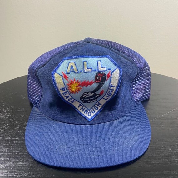 Vintage All Peace Through Light Snapback Hat Made… - image 3