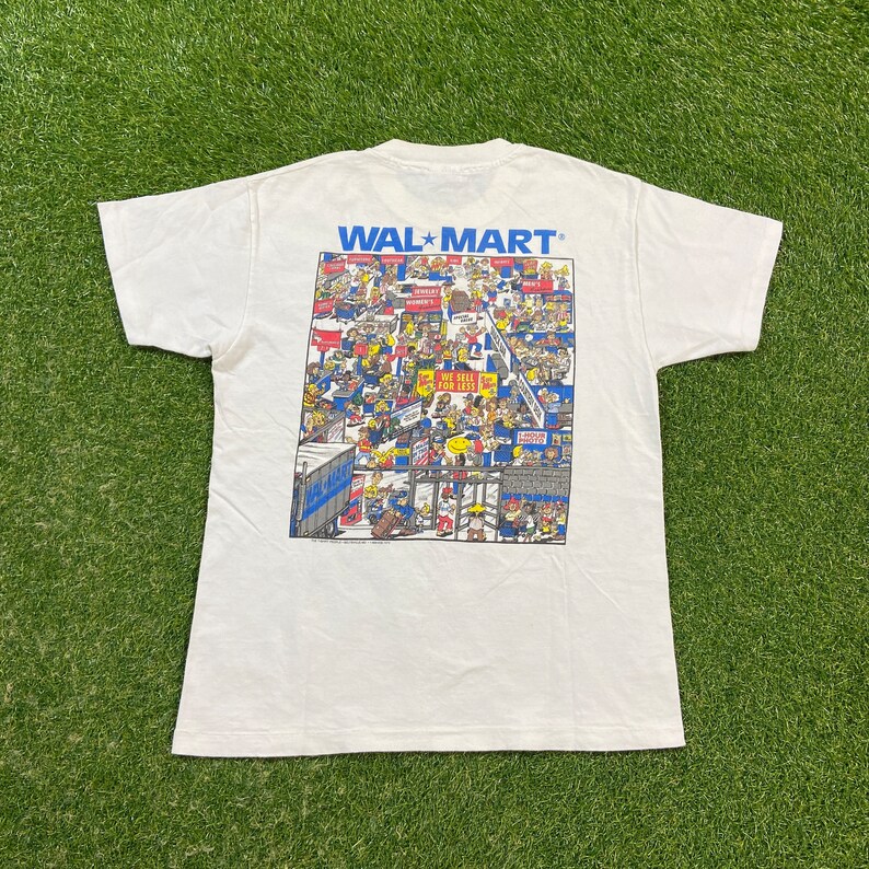 Vintage Wal Mart T Shirt Tee Hanes Made USA Size Medium M Cape Coral