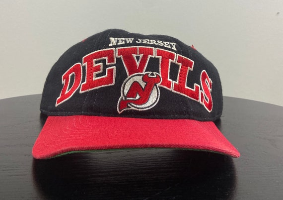 New Jersey Devils Hat Baseball Cap Black NHL Hockey Bauer Logo NJD