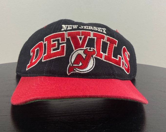 Vintage New Jersey Devils Snapback Hat Starter OSFA NHL Hockey New Jersey NJ 1990's 90s Wool Tri Power