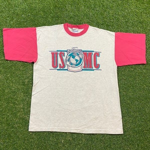 Vintage USMC United States Marines Corps T Shirt Tee Made USA Size Large L Navy Army Military 1990s 90s