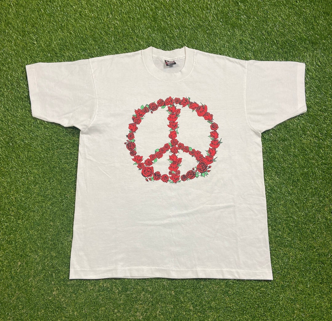 Vintage Peace T Shirt Tee Made USA Size Xtra Large XL Environment